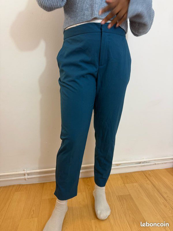 Pantalon blazer bleu canard Zara (image 3)