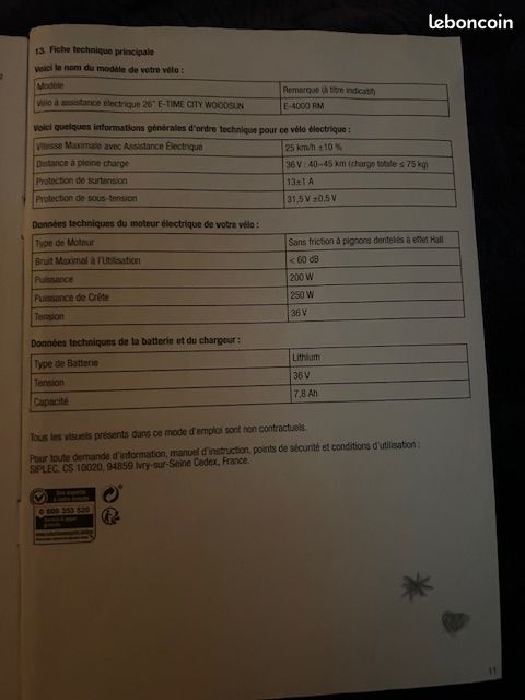 Roue de velo + moteur + batterie (image 5)