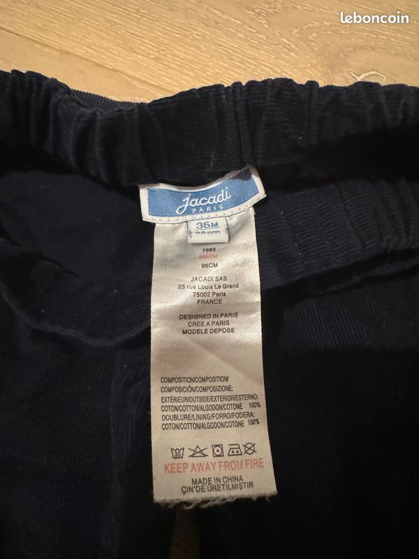 Pantalon Jacadi 100% coton taille 3 ans (image 5)