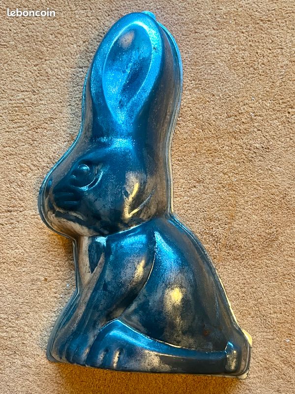 Ancien Moule à Chocolat Métal Chien Et Chat - Thème Pâques, Chocolatier, France