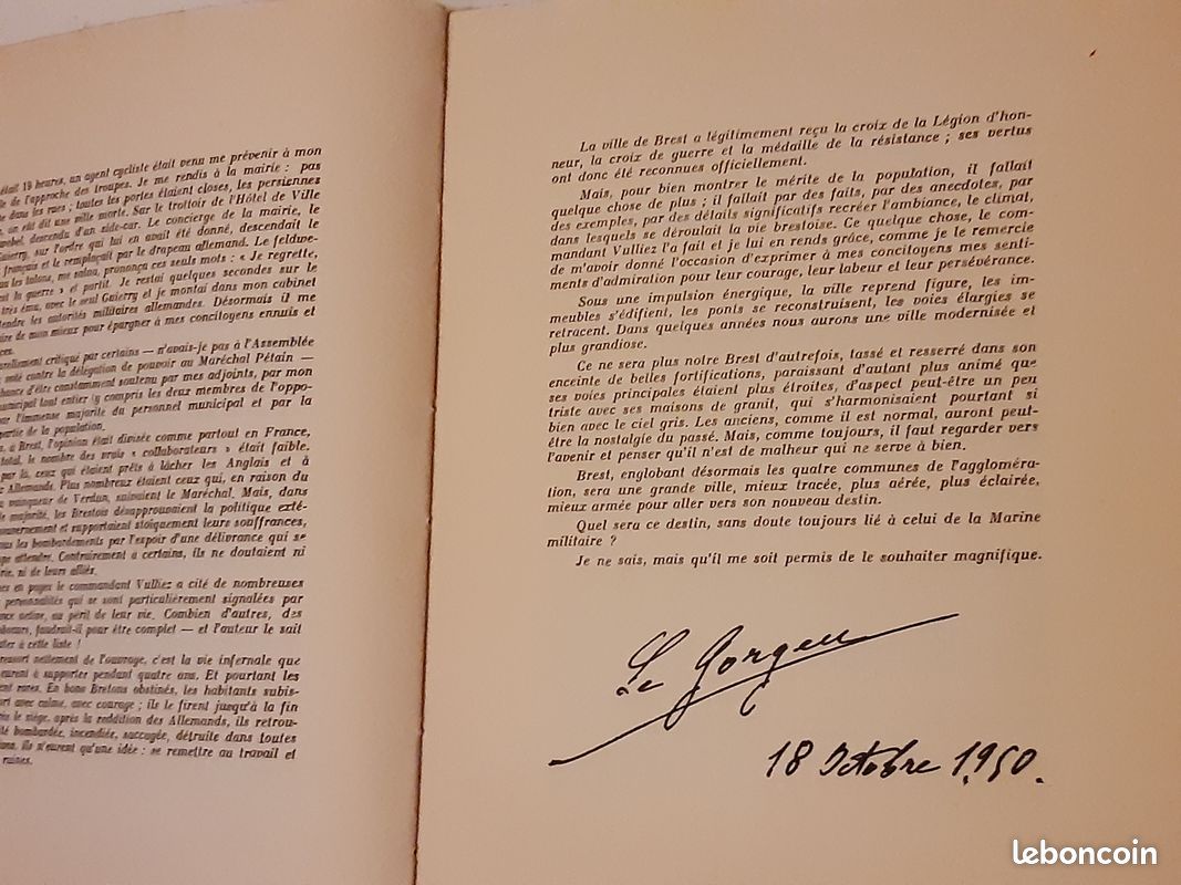 Livre BREST AU COMBAT 1939 1945 FINISTERE - (image 4)