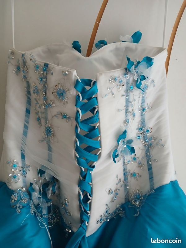 Rare Ensemble De Mariée Bleuette – Très Joli – Occasion