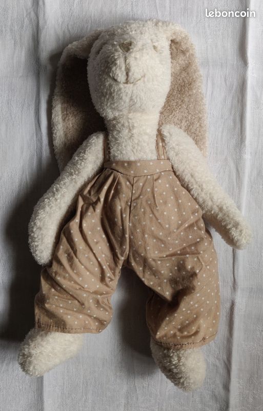Lapin en peluche blanc Cyrillus (image 1)