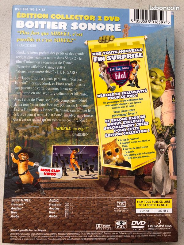 DVD Shrek 2 Édition Collector 2 DVD (image 2)