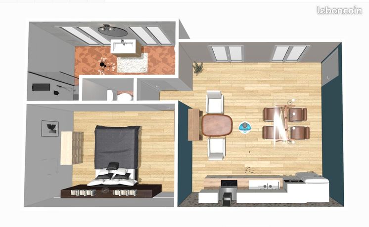 Appartement 2 pièces 47 m²