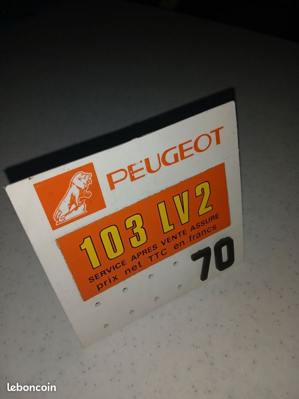 Plaque concession 103 Peugeot (image 3)