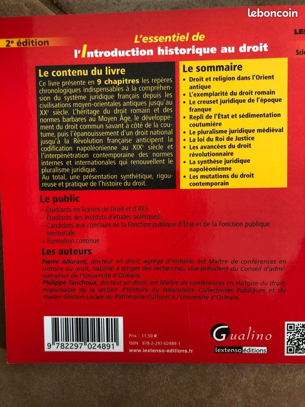 Livre L’essentiel de l ´Introduction historique au droit (image 2)
