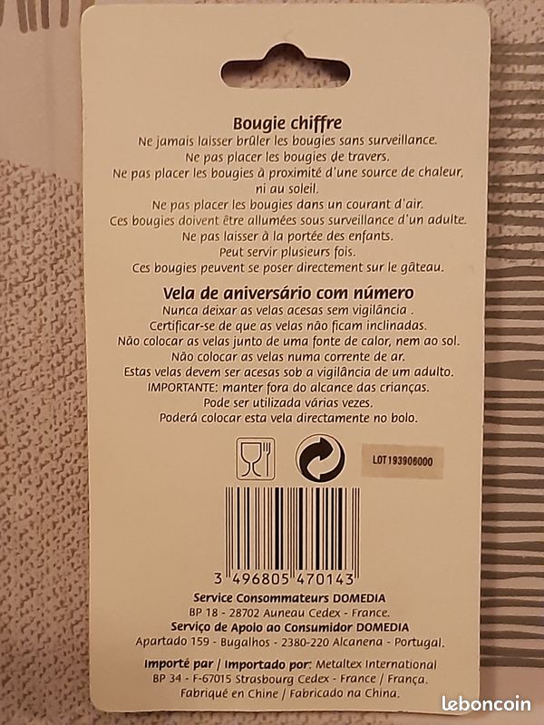 RUF Bougie D'anniversaire Numéro 7 Rouge Avec étoiles Multicolores