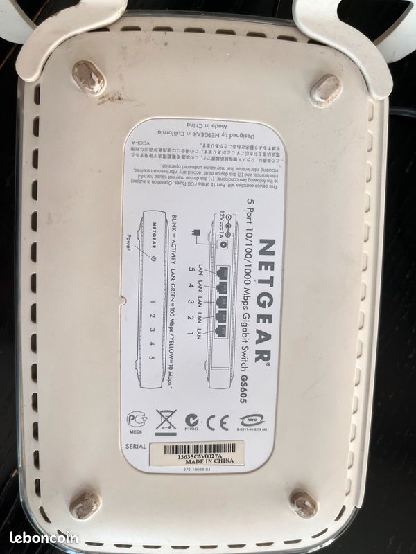 Routeur Switch Netgear GS605 5 ports Gigabit (image 4)