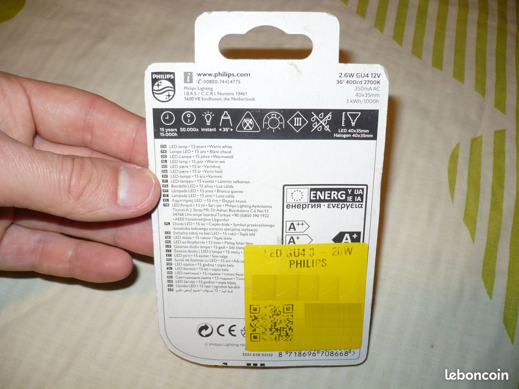 Ampoule LED GU4 Philips 20W (NEUVE) (image 2)