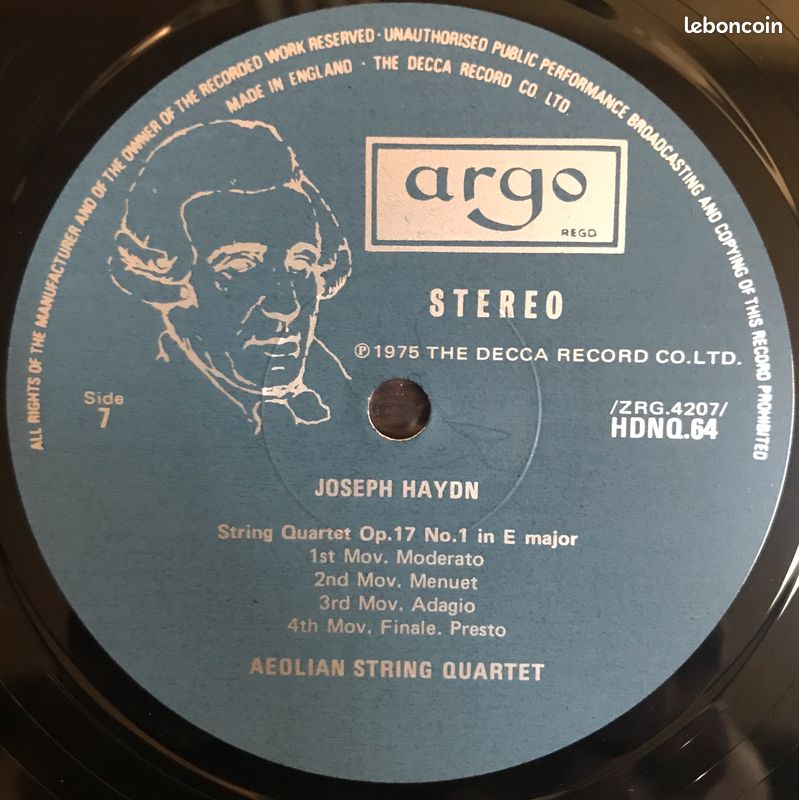 6xLP Haydn Aeolian String quartets 9 17 Argo UK 1975 Classique Musique chambre Simpson Major Hurwitz (image 13)