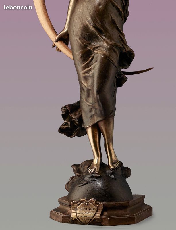 Auguste MOREAU - BRONZE ANCIEN - L'AURORE 49 CM (image 10)