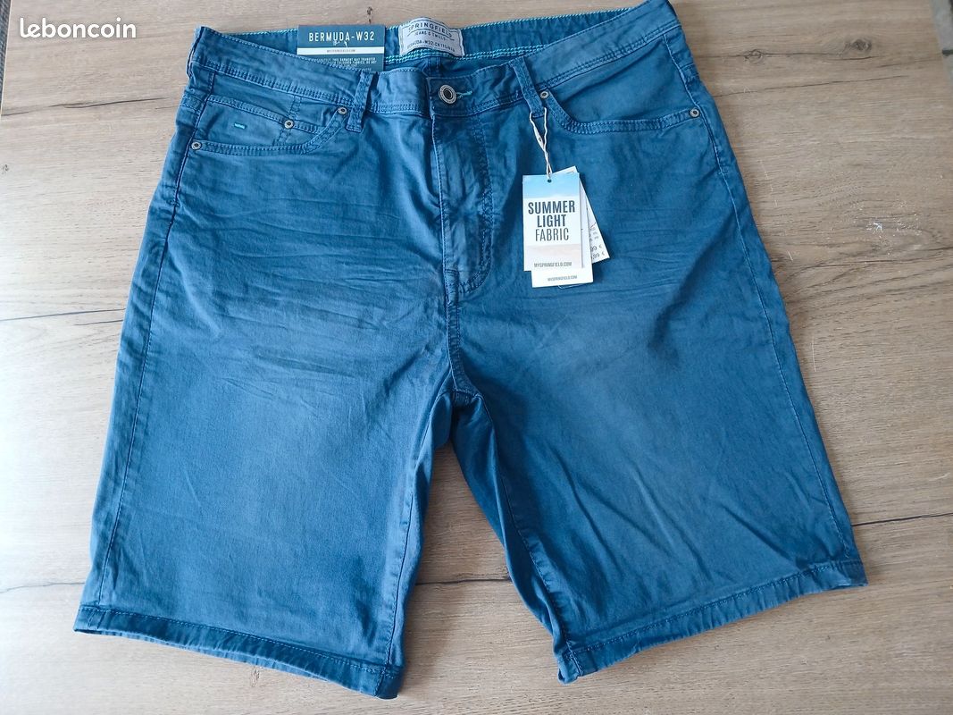 Springfield Bermudas Homme - Short Décontracté Qualité Premium Pour Été