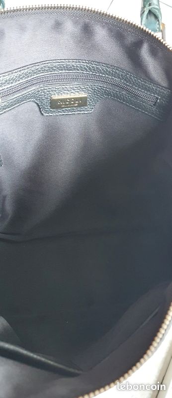 Sac à Main Vintage NICOLI En Cuir Marron, Porté épaule