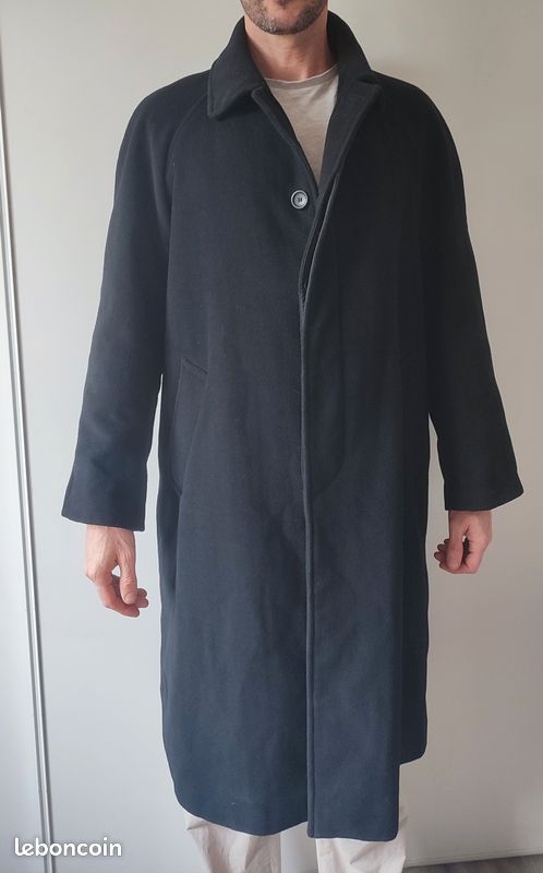 Manteau long homme noir élégant – Taille 54 (image 2)
