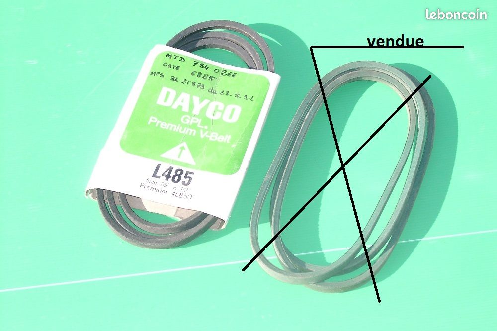 Courroie d'avancement pour micro tracteur MTD (image 1)