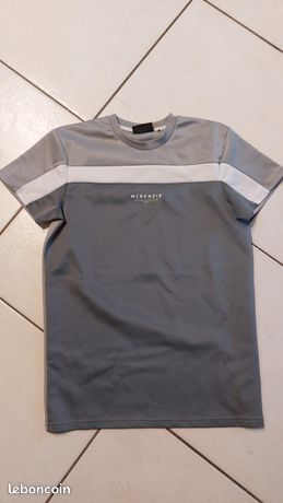 T-shirt Basique Garçon McKenzie - Gris Coton 13-14 Ans - Très Bon état
