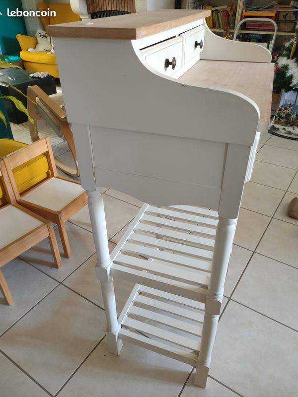 Meuble console/bureau blanc (image 3)