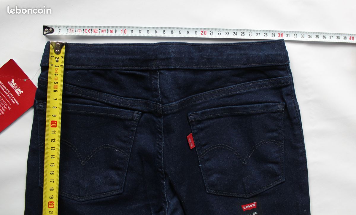 Jean Levi's Flex Stretch Pull-On Fille 12 ans Bleu Nuit NEUF Avec Étiquettes USA (image 9)