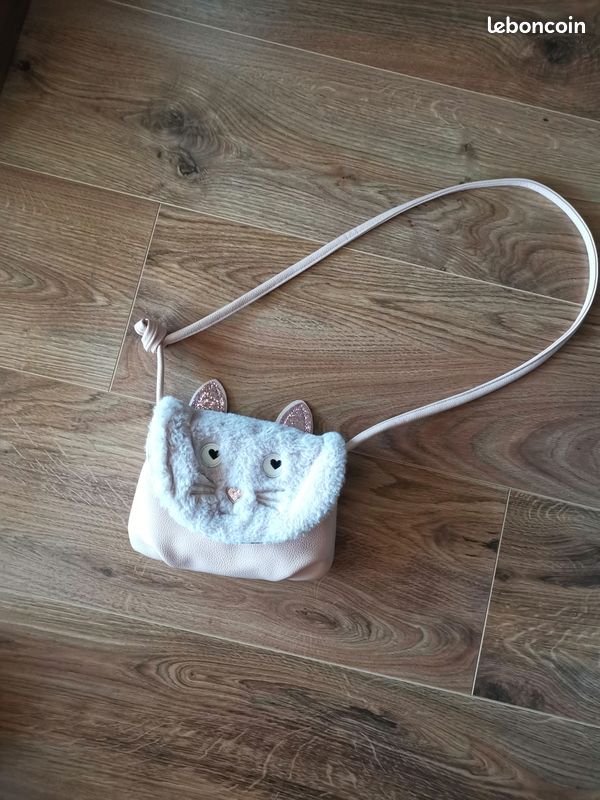 Sac à main enfant chat rose (image 3)