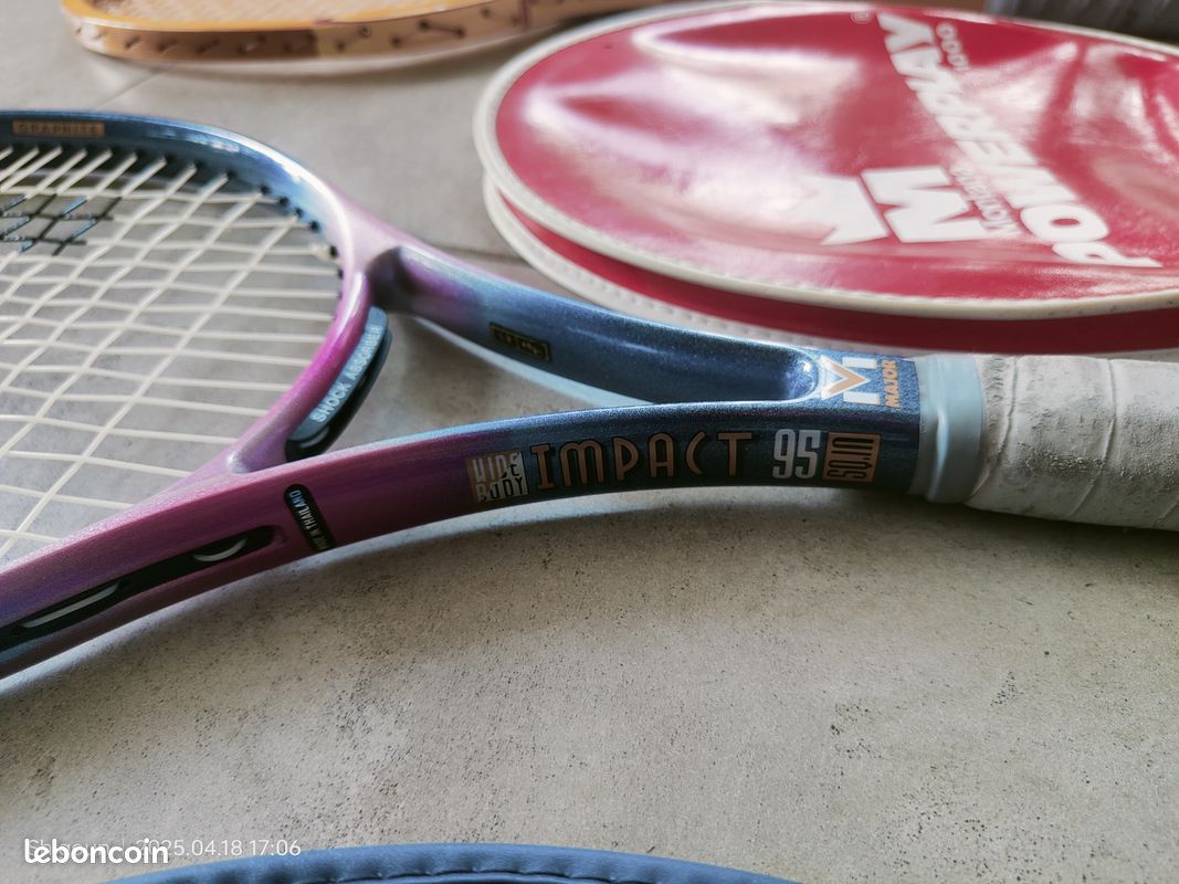 Lot Vintage Tennis : Raquettes Slazenger, étui Wilson, Balles Spalding – Occasion