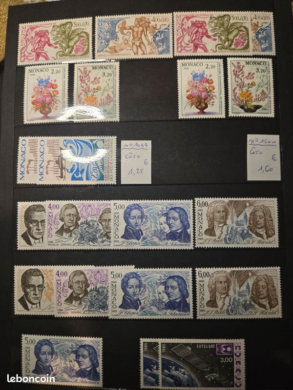 MONACO 1937 Timbres-taxe surchargés VF MNH MONACO 1937 Timbres-taxe surchargés VF MNH