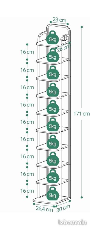 Meuble étagère à chaussures neuf (image 3)
