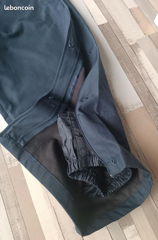 Pantalon De Sport Coupe-vent Noir Femme - Taille L, Cordon, Poches Zippées