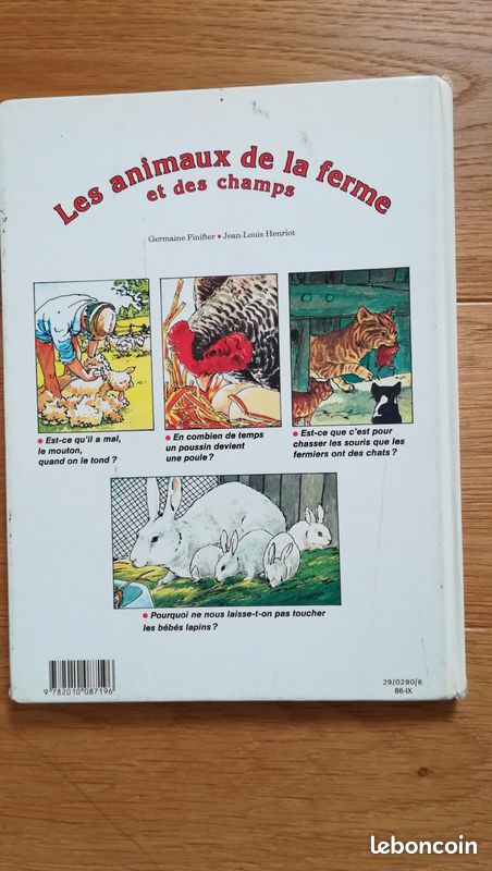 Livre Les Animaux de la ferme et des champs Vintage déposé Novembre 1986 Hachette Jeunesse (image 2)