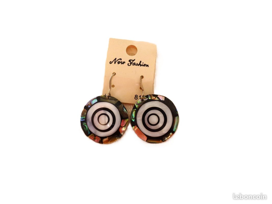 Boucles d’oreilles nacre (image 1)