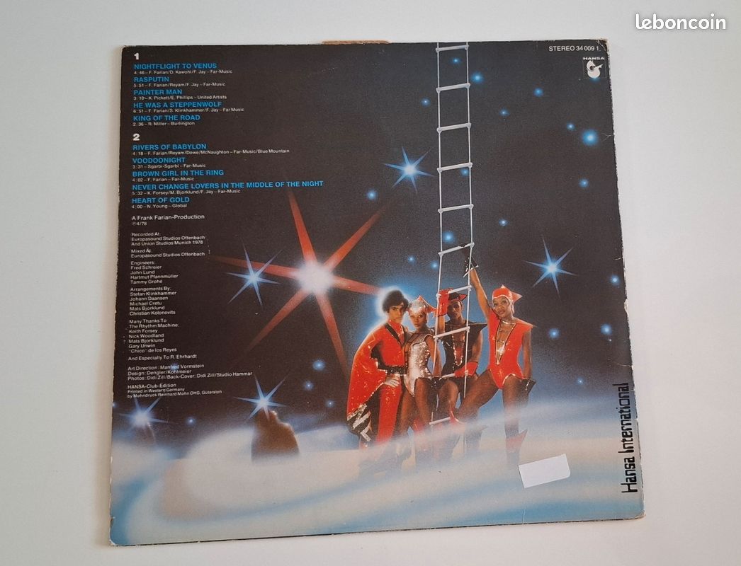 Vinyle 33 tours Boney M Nightflight to venus (image 2)