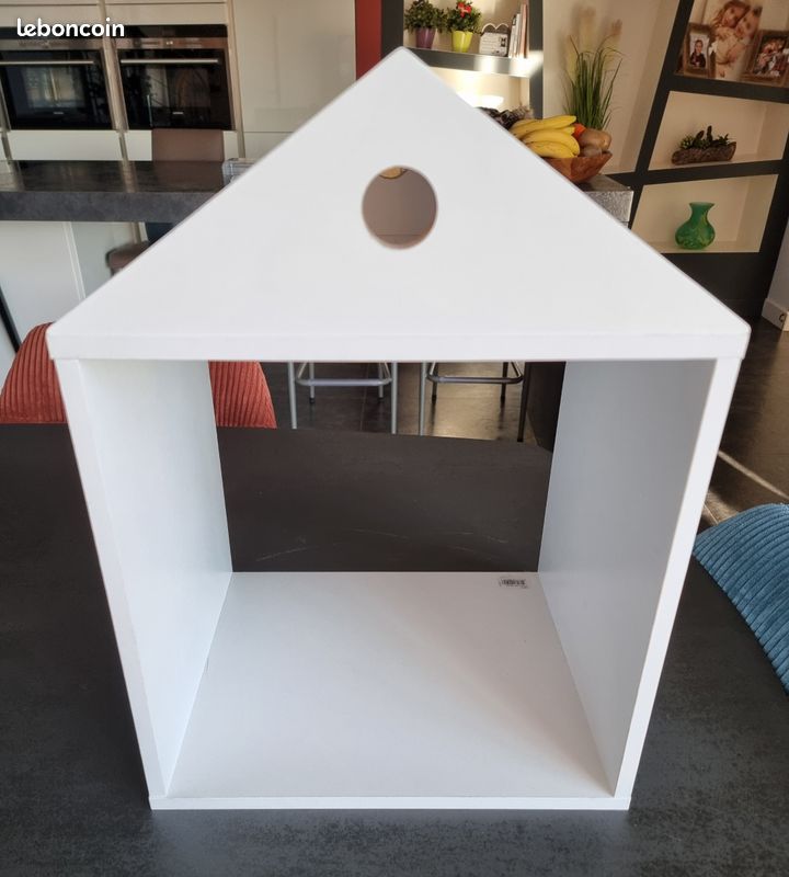 Cube rangement blanc forme maisonnette (image 2)