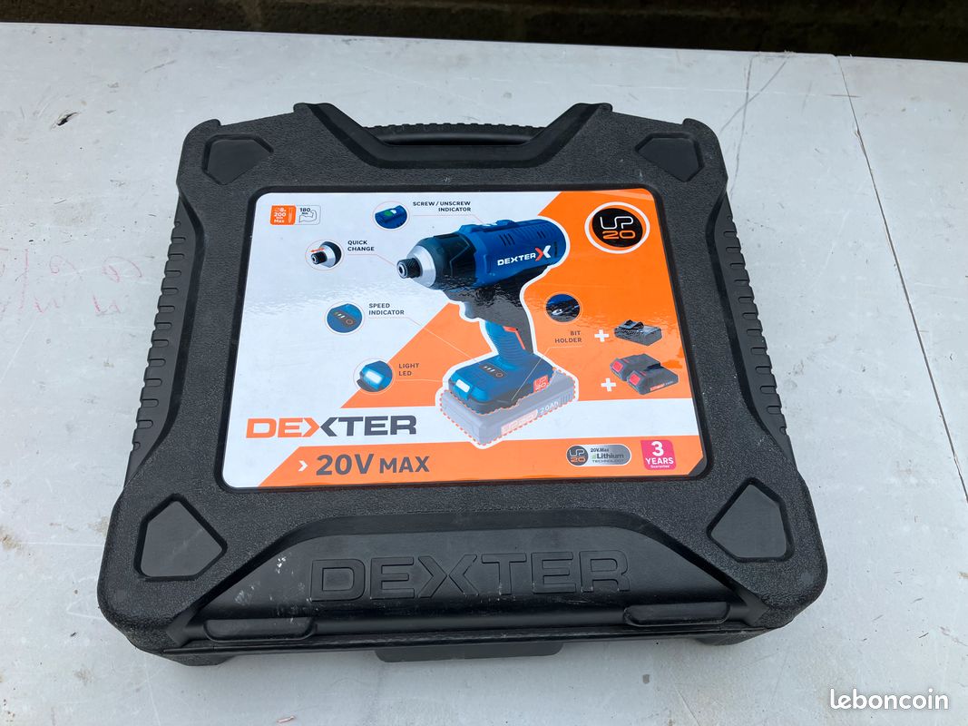 Visseuse à choc sans fil DEXTER Up20 chargeur +2 batteries 2ah, 20 V (image 2)