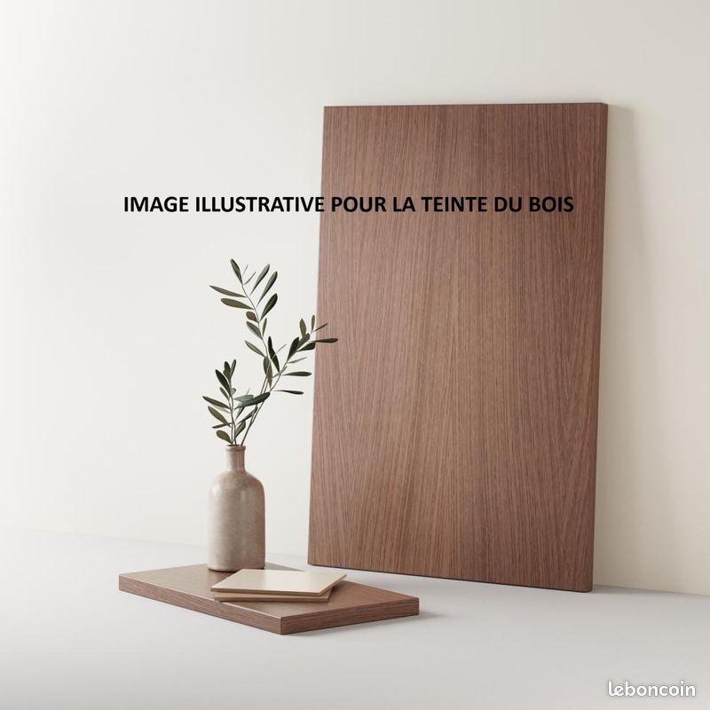 NEUF - Portes tiroirs Plum 60x20cm - Design lisse - Noyer naturel (image 1)