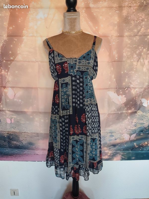 Robe d'été a bretelles originale La fee maraboute Taille XL (image 2)