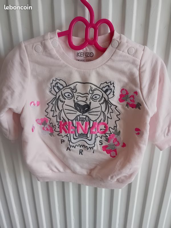 Sweat fille kenzo kids rose pale 6mois Vêtements bébé