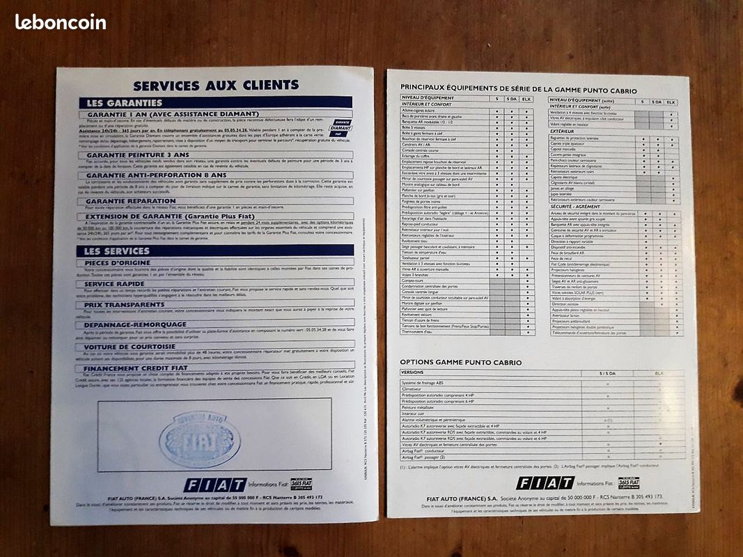 Brochure Catalogue Prospectus - FIAT PUNTO 1996 (image 3)