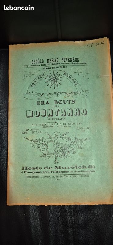 Livre Revue Occitane Rare : Era Bouts dera Mountanho (image 1)