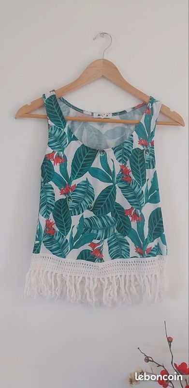 Joli top marcel motifs tropicaux (image 2)