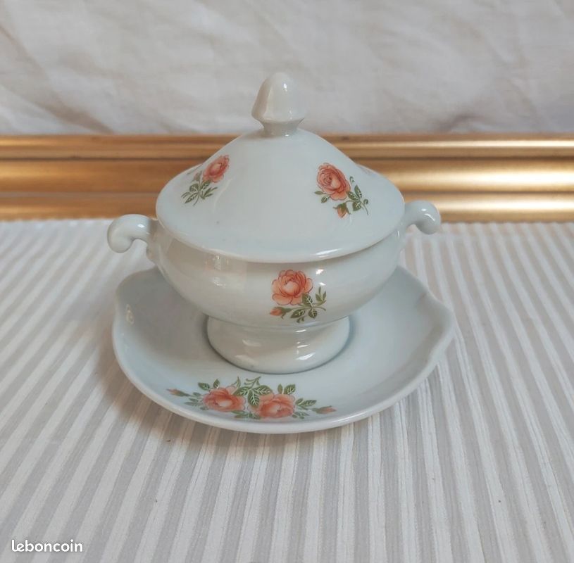 Ancienne Dinette De Poupée En Porcelaine - 3 Casseroles Signées Lasserre (Limoges ?) - Occasion