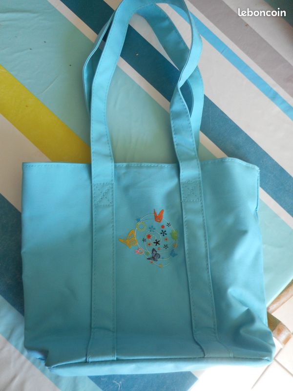 Sac bleu "papillons" (image 1)