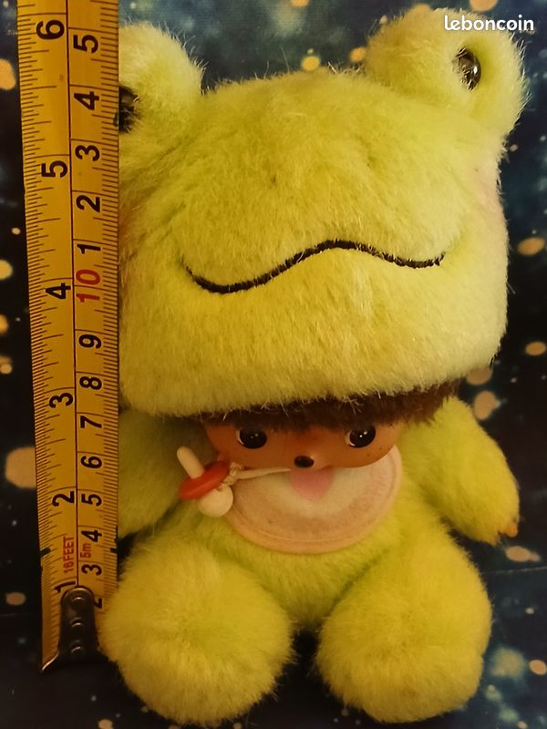 Peluche - monchhichi sekiguchi - baby bebichhichi - grenouille verte kawaii - 65 euros - Jeux & Jouets