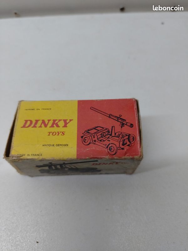 Dinky Toys 826 Jeep Avec Canon 106 SR – Boîte D’origine Vide Et Coupon Revendeur