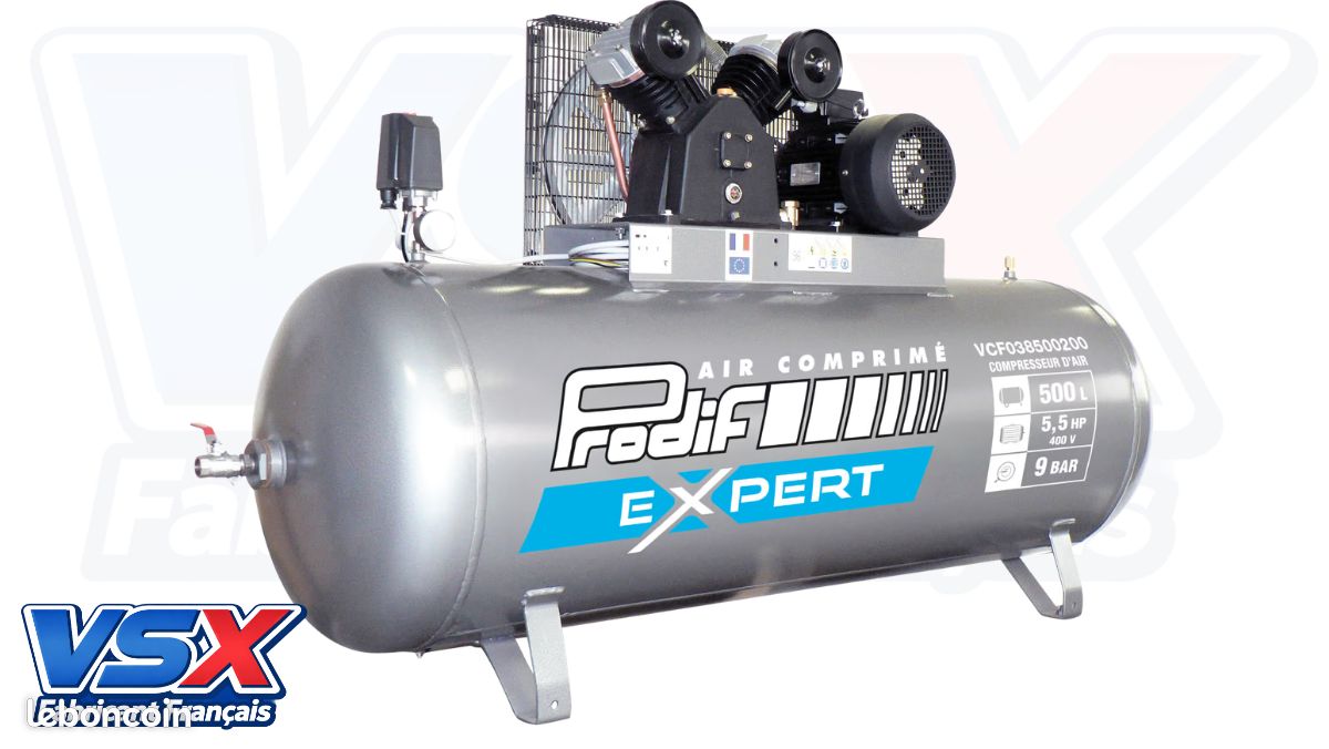 Compresseur 500 Litres Prodif 5,5 CV (image 2)