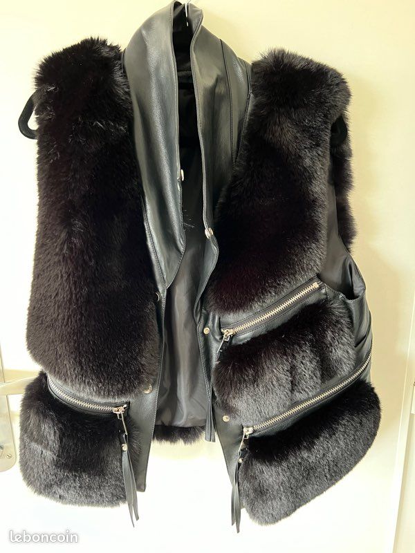 Blouson sans manche fausse fourrure T.M (image 2)