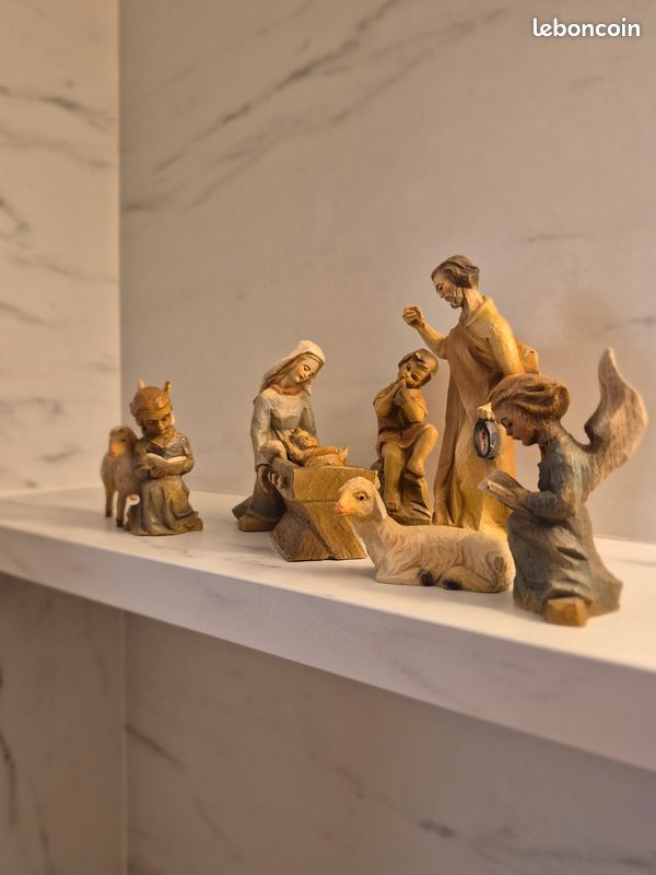 Figurine Publicitaire HEUDEBERT Vintage Années 50-60 - Ange Violoniste Pour Crèche De Noël
