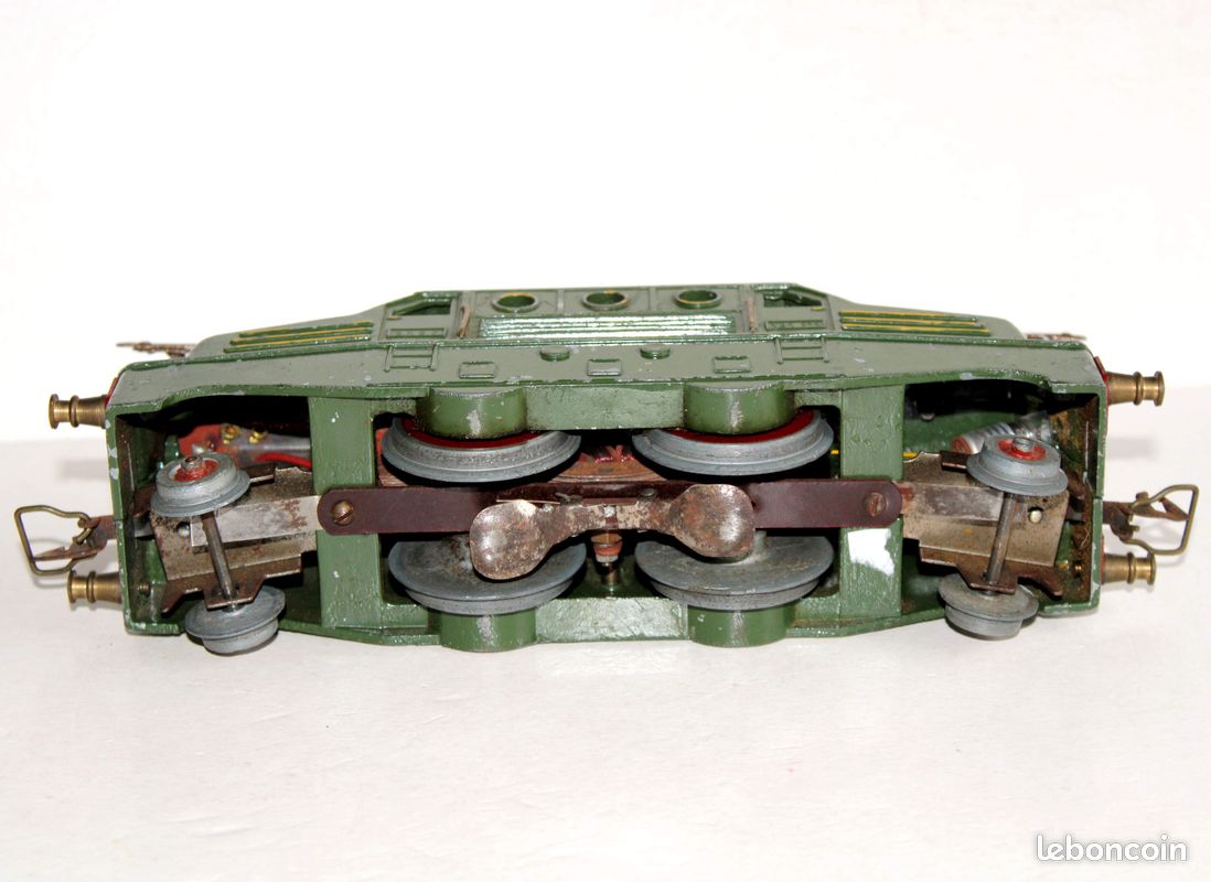 Locomotive Électrique BLZ 1B1 711 Échelle 0 - Vintage Acier Vert Années 50 - Non Testée