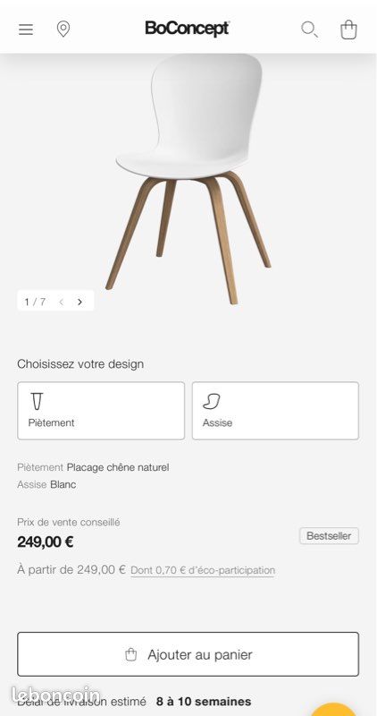 Chaise Bo concept modèle Adélaïde (image 4)