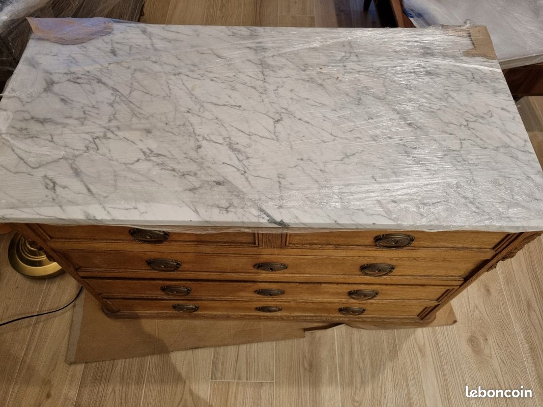 Commode ancienne en bois massif style Louis Philippe (image 3)