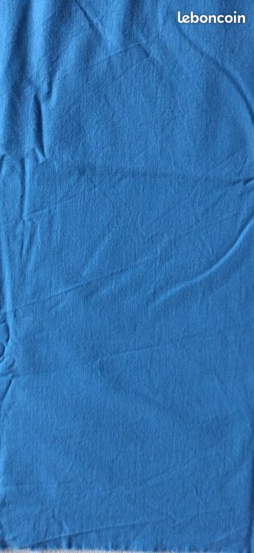 99 cm * 150 cm - Coupon de tissu - Uni Bleu (image 3)